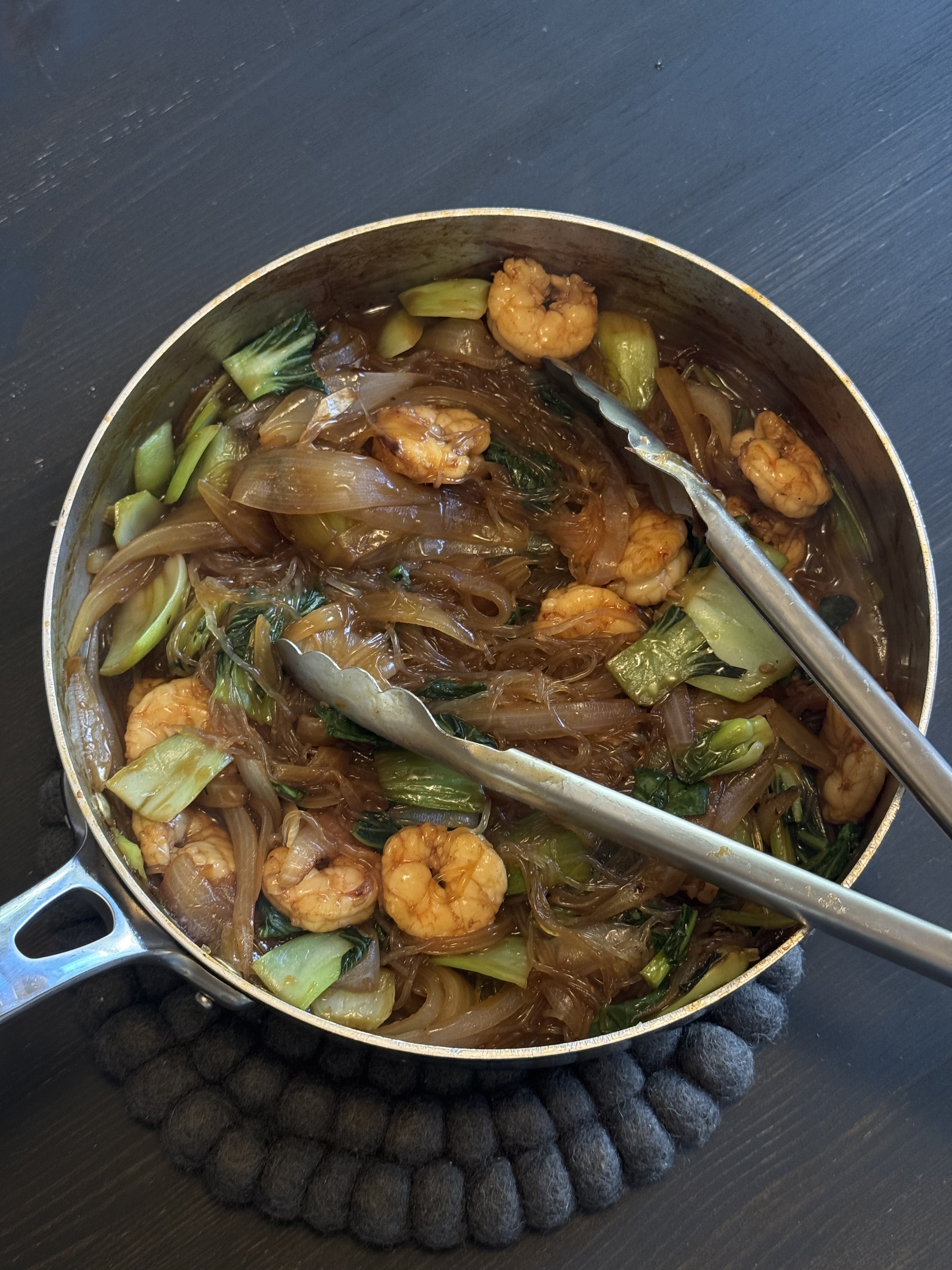 Shrimp Pad See Ew with Kelp Noodles